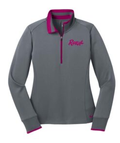 Radical Grey Fushia Coolwick Nike Womens 1/2-Zip Pullover