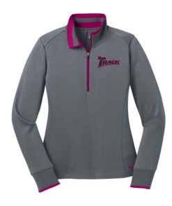 Track Grey Fushia Coolwick Nike Womens 1/2-Zip Pullover