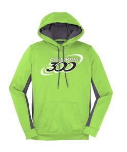 Columbia 300 Lime Grey Coolwick Womens Fleece Colorblock Hoodie