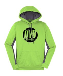 DV8 Lime Grey Coolwick Womens Fleece Colorblock Hoodie