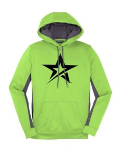 Roto Grip Lime Grey Coolwick Womens Fleece Colorblock Hoodie