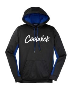 Signature Black Royal Coolwick Womens Fleece Colorblock Hoodie