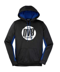 DV8 Black Royal Coolwick Womens Fleece Colorblock Hoodie