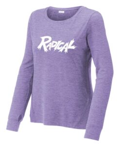 Radical Hyacinth Coolwick Sport-Tek Womens Exchange Long Sleeve Crew