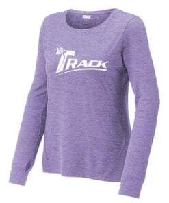 Track Hyacinth Coolwick Sport-Tek Womens Exchange Long Sleeve Crew