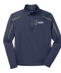Hammer Coolwick Navy Grey Sport-Wick Stretch 1/2-Zip Colorblock Pullover