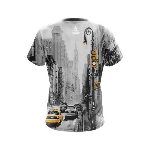 Plain New York Taxi CoolWick Bowling Jersey - Image 2