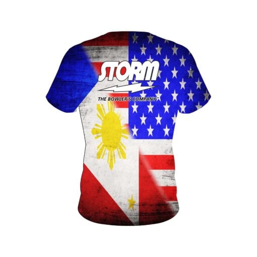 Storm USA Philippines Flag CoolWick Bowling Jersey - Image 2