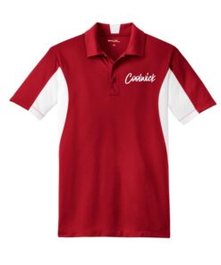 Coolwick Signature Logo Mens Tall White Red Sport Tek Micro Polo