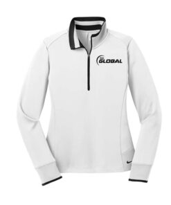 900 Global White Black Coolwick Nike Womens 1/2-Zip Pullover