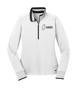 Hammer White Black Coolwick Nike Womens 1/2-Zip Pullover