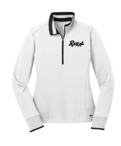 Radical White Black Coolwick Nike Womens 1/2-Zip Pullover