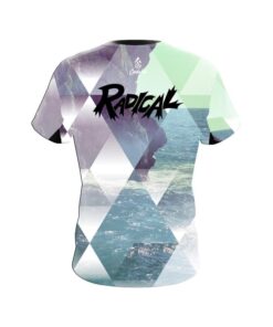 Alternative view of Radical Geometric Ocean CoolWick Bowling Jersey