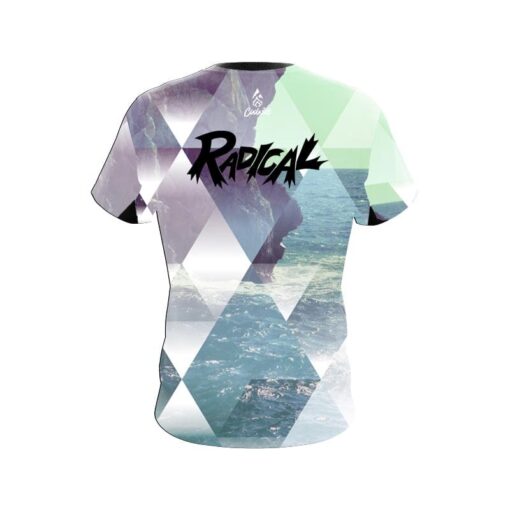 Radical Geometric Ocean CoolWick Bowling Jersey - Image 2