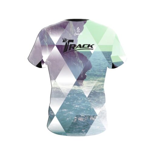 Track Geometric Ocean CoolWick Bowling Jersey - Image 2
