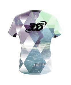 Alternative view of Columbia 300 Geometric Ocean CoolWick Bowling Jersey