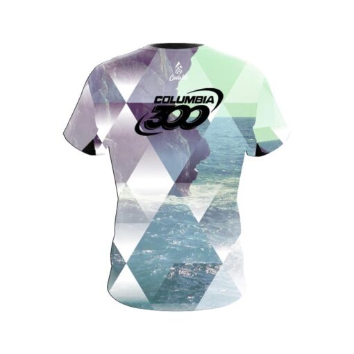 Columbia 300 Geometric Ocean CoolWick Bowling Jersey - Image 2