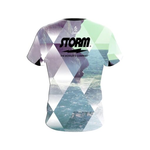 Storm Geometric Ocean CoolWick Bowling Jersey - Image 2