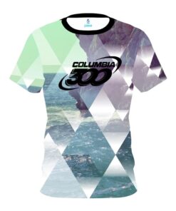 Columbia 300 Geometric Ocean CoolWick Bowling Jersey