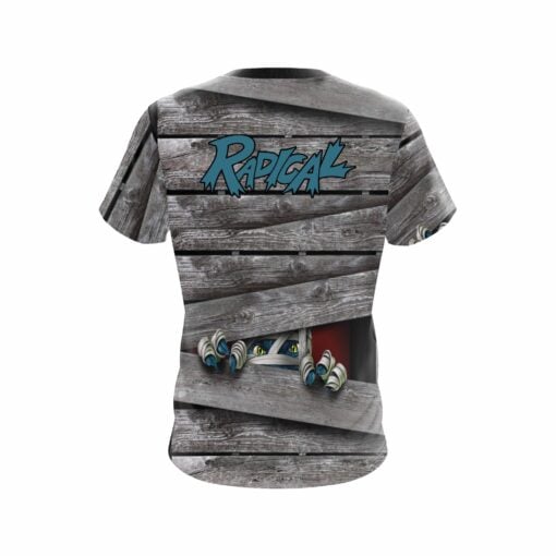 Radical Halloween Peek A Boo Monster Coolwick Bowling Jersey - Image 2