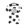 DV8 Halloween Black Cats Coolwick Bowling Jersey