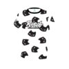 Radical Halloween Black Cats Coolwick Bowling Jersey