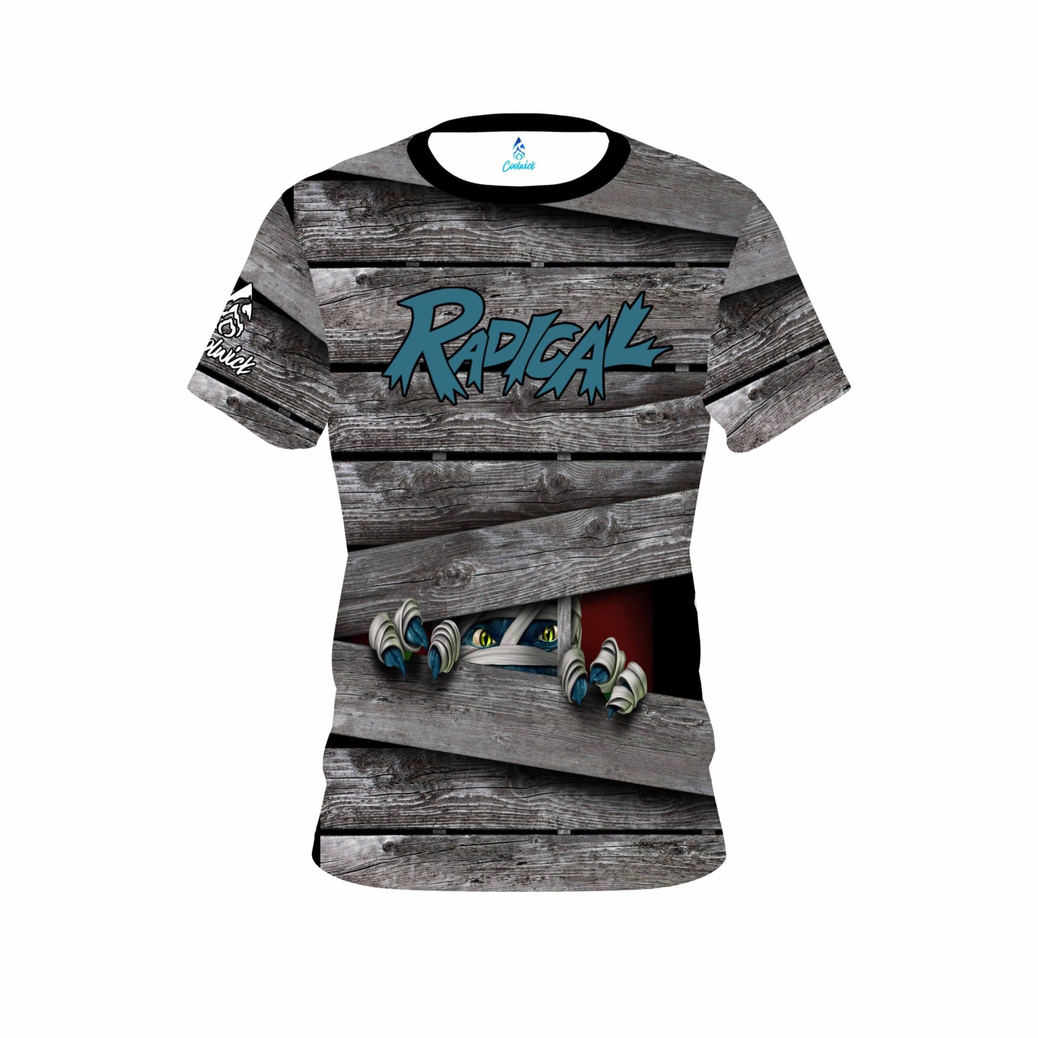 Radical Halloween Peek A Boo Monster Coolwick Bowling Jersey