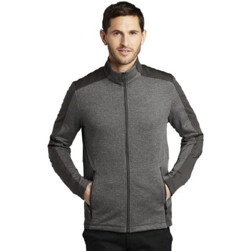 Track Mens Coolwick Grid Fleece Full Zip Jacket - Image 2