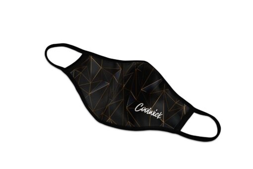 Coolwick Geometric Gold Dye Sublimated Mask - Image 2
