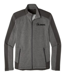 900 Global Mens Coolwick Grid Fleece Full Zip Jacket
