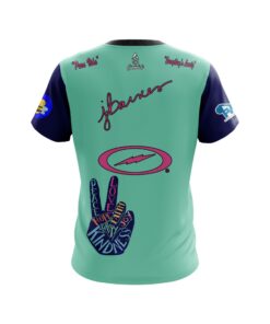 Alternative view of Josie Barnes Peace and Love Replica CoolWick Bowling Jersey