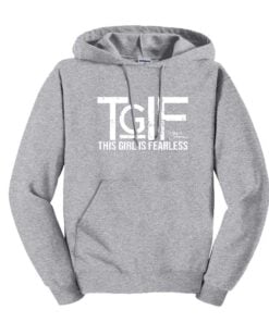 Stefanie Johnson TGIF This Girl Is Fearless Athletic Heather Unisex Hoodie