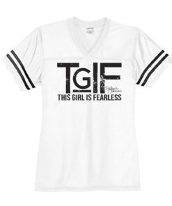 Stefanie Johnson TGIF This Girl Is Fearless Womens White Replica Athletic Jersey