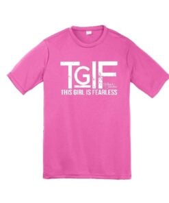 Stefanie Johnson TGIF This Girl Is Fearless Youth Neon Pink T-Shirt