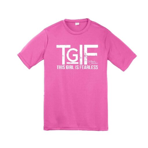 Stefanie Johnson TGIF This Girl Is Fearless Youth Neon Pink T-Shirt