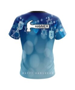 Alternative view of Hammer Hanukkah Holiday Time Coolwick Bowling Jersey