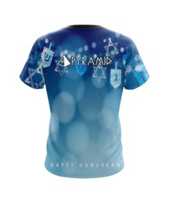 Alternative view of Pyramid Hanukkah Holiday Time Coolwick Bowling Jersey