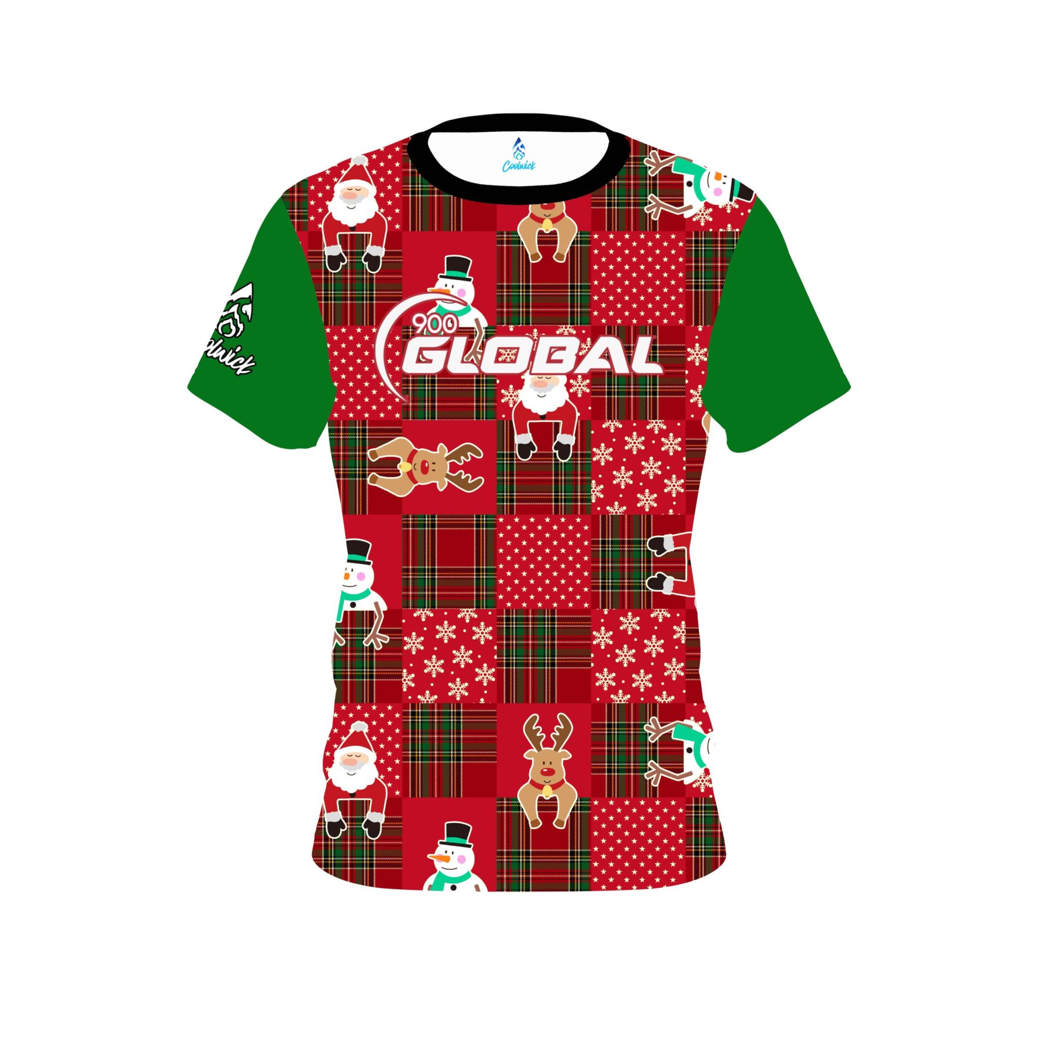 900 Global Ugly Sweater Christmas Quilt Holiday Time Coolwick Bowling Jersey