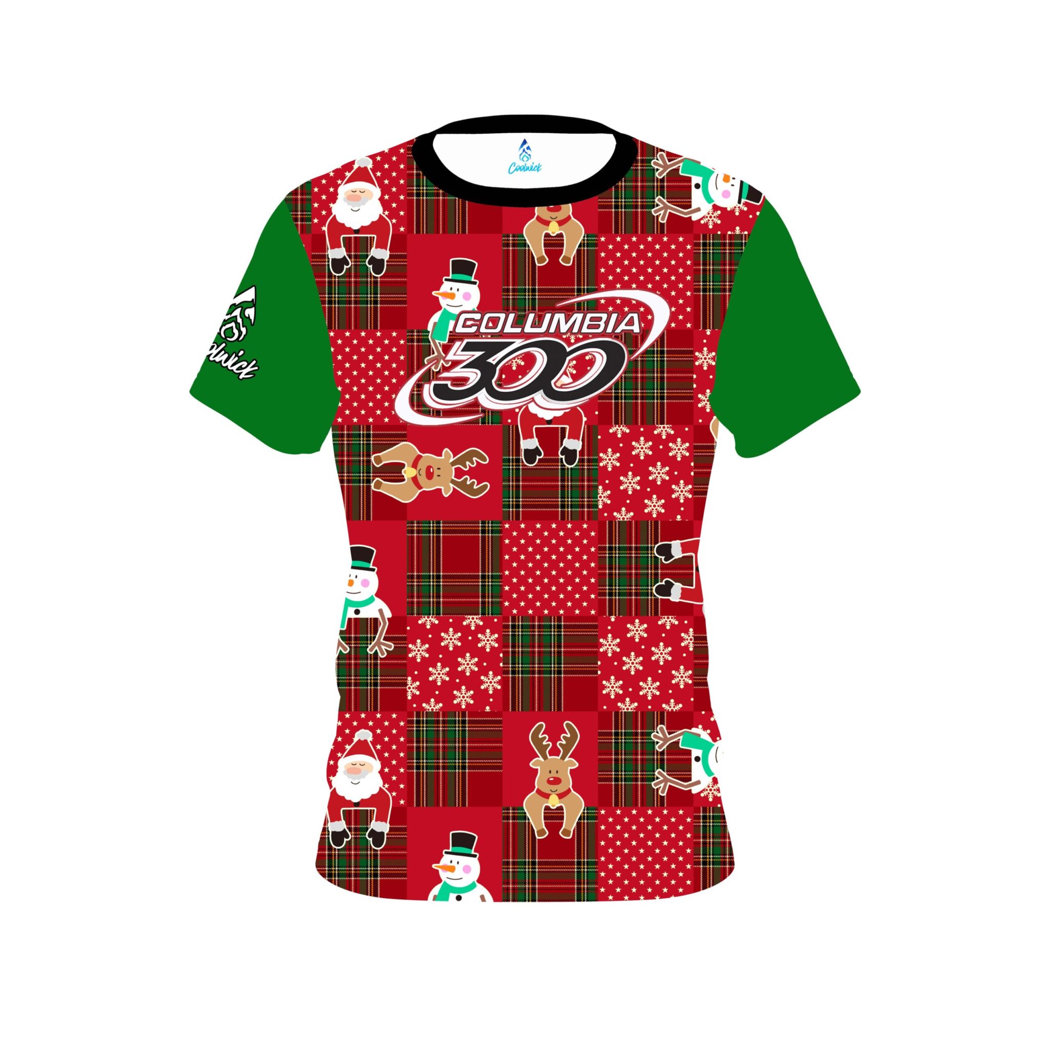 Columbia 300 Ugly Sweater Christmas Quilt Holiday Time Coolwick Bowling Jersey
