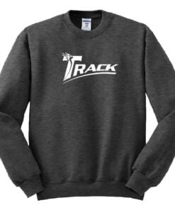 Track Mens Black Heather Crewneck Coolwick Sweatshirt