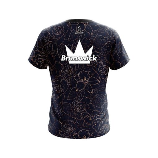 Brunswick Navy rose gold CoolWick Bowling Jersey - Image 2
