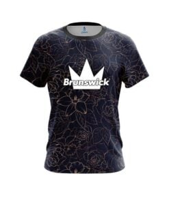 Brunswick Navy rose gold CoolWick Bowling Jersey