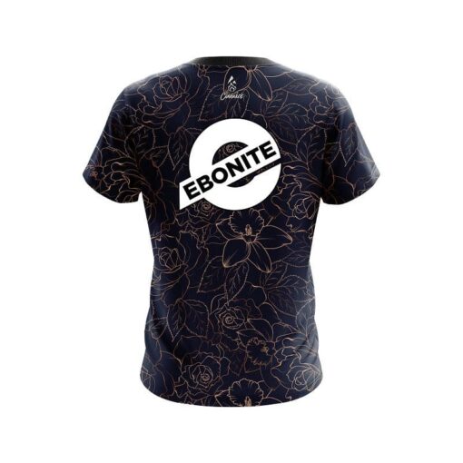 Ebonite Navy rose gold CoolWick Bowling Jersey - Image 2