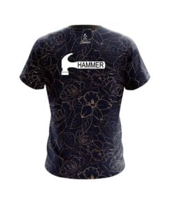 Alternative view of Hammer Navy Rose Gold CoolWick Bowling Jersey