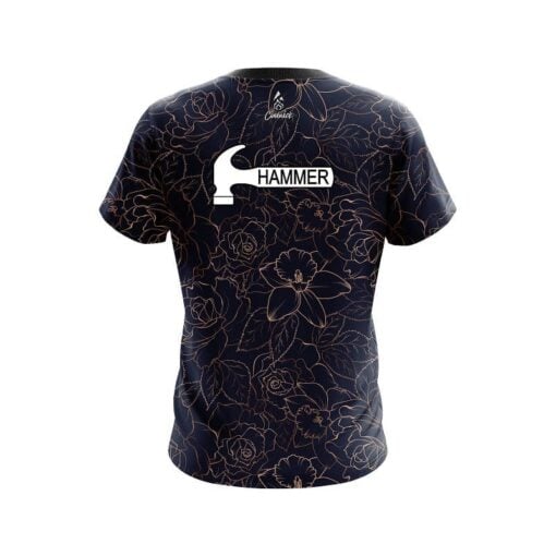 Hammer Navy Rose Gold CoolWick Bowling Jersey - Image 2