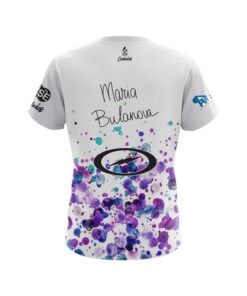 Alternative view of Maria Bulanova White Splatter CoolWick Bowling Jersey