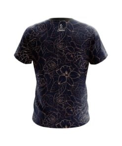 Alternative view of Plain Navy rose gold  CoolWick Bowling Jersey