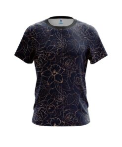 Plain Navy rose gold  CoolWick Bowling Jersey