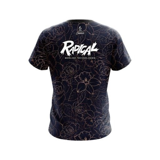 Radical Navy rose gold CoolWick Bowling Jersey - Image 2