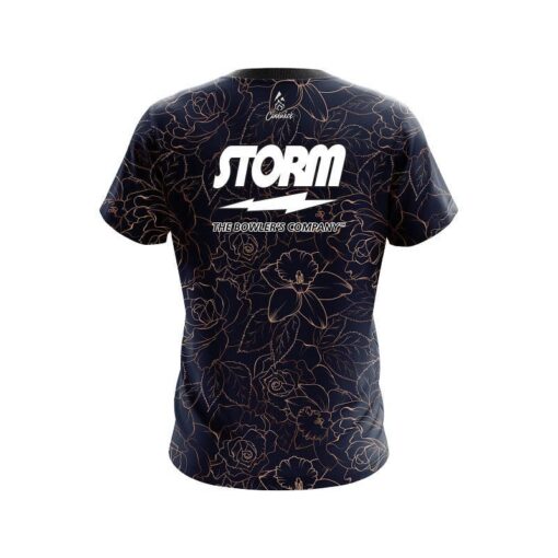 Storm Navy rose gold CoolWick Bowling Jersey - Image 2